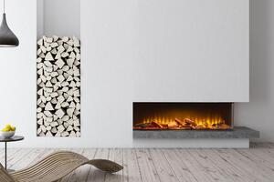 Acantha Aspire 100 caminetto elettrico angolare, 49×105,4×23,5 cm, LED 3D, 7 colori per parete multimediale