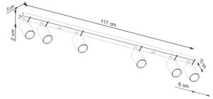 Sollux SL.1505 - Faretto RING 6xGU10/10W/230V verde
