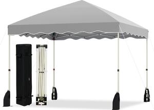 Gazebo pop-up 3 x 3 m, riparo facile da montare con borsa a rotelle, 8 picchetti, 4 ancore, 4 tiranti, 4 sacchi di sabbia, tenda da esterno per carichi pesanti