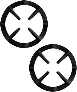 Copertura per Gaspit - 2 pezzi - 13,3 cm - Griglia per Gaspit - Teglia per Gaspit - Riduttore per Gaspit - Realizzato in ghisa - Rotondo - Nero - Per caffè - Impostazione per la cottura - Da utilizzare prima del caffè - Pentole e padelle