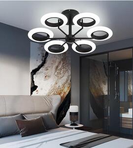 Plafoniera LED 9012X con telecomando, colore e intensità della luce regolabili, diffusore in acrilico, classe energetica A+, lampada LED per soggiorno (9012X-6+kf)
