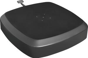Supporto per ombrellone da giardino con rotelle, base riempibile con 100 kg di acqua o 150 kg di sabbia bagnata, supporto mobile per ombrellone da esterno, nero