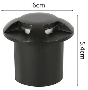 Brilagi - GROUNDRAY Luce LED da esterno incassabile nel terreno, 1W, 230V, nera, IP67