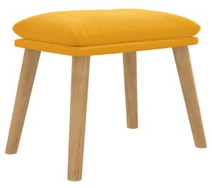 Poggiapiedi giallo senape 45x29,5x35 cm in velluto