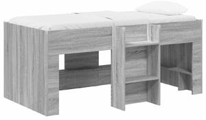Letto a castello per bambini vidaXL, 2 pezzi, grigio Sonoma, 163 x 101,1 x 68,5 cm