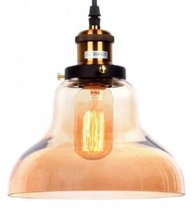 Lampada design a sospensione sfera in vetro colore ambra chiaro Zubi