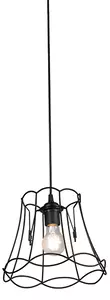 Lampada a sospensione retrò nera 25 cm - Granny Frame