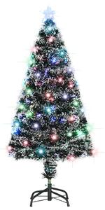 Albero di Natale Preilluminato con Supporto 120 cm Fibra Ottica