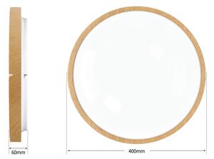 Brilagi-LED Lampada dimmerabile GLASS POOL DOUBLE LED/48W/230V 40 cm finitura legno + telecomando