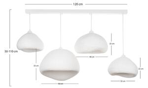 Brilagi - Lampadario a sospensione con cavo WABI SABI 4xE27/40W/230V bianco