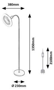 Rabalux 74031 - Lampada LED da terra con ventilatore 1xE27/16W/230V