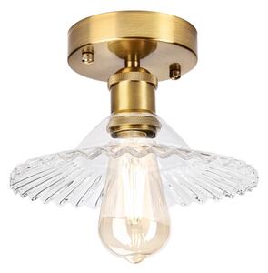 Lampadario a plafone TRISH 1xE27/15W/230V oro/trasparente