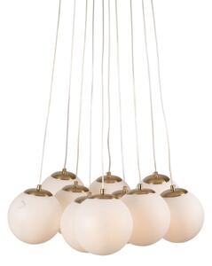 Brilagi - Lampadario a cavo GLOBE 10xE14/15W/230V bianco