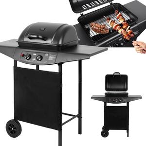 Teesa TSA0080 BBQ a gas 2000, 2 bruciatori, 5 kW, nero