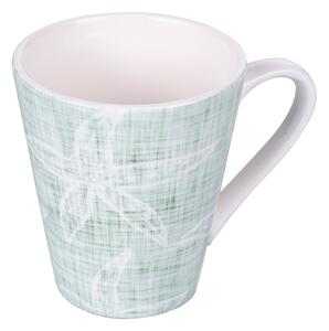 Tazza mug in ceramica 300 ml per colazione con cucchiaino e decoro marino Cozumel