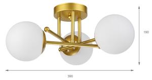 Brilagi - Plafoniera da soffitto MALIVA 3xE14/15W/230V oro/bianco
