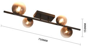Brilagi - Lampadario LED da soffitto a montaggio superficiale MILLA 4xG9/3W/230V marrone/marrone fumé