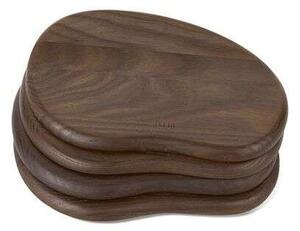 Ferm Living - Cairn Butter Boards Set of 4 Dark Brown ferm LIVING