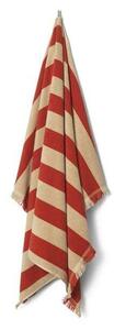 Ferm Living - Alee Beach Towel Light Camel/Red ferm LIVING