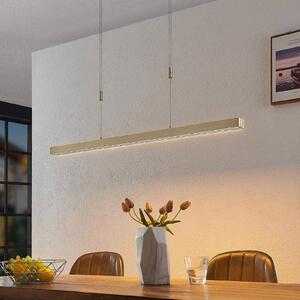 Lucande LED sospensione Merrit regolabile ottone satinato