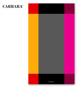 Telo MARE in spugna tinto filo Carrara SEYCHELLES variante 02 rosso S41 misura cm 95x180 - SECONDA SCELTA