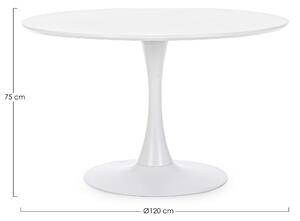 Tavolo BLOOM bianco tondo 120×75 cm