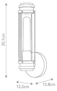HINKLEY Applique per il bagno Masthead, cromo, a 1 luce, altezza 35 cm, IP44