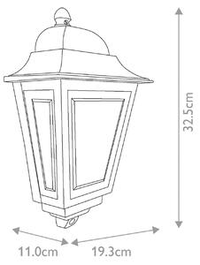 Elstead Applique da esterno Deco Lane, crema, lanterna, alluminio, IP44