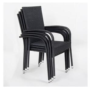 Set di 4 sedie da giardino in plastica nera Paris - Bonami Essentials