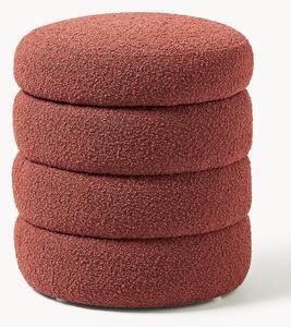 Pouf in bouclé con contenitore Alto