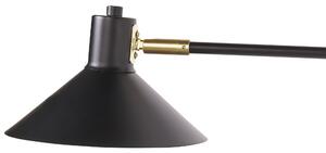 Lampada da parete in acciaio nero a 2 luci con paralumi a tamburo regolabili con elementi dorati Soggiorno moderno industriale Camera da letto Beliani