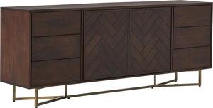 HOMCOM Credenza Cucina Mobile Dispensa con 2 Armadietti e Cassetto,madia  soggiorno in Legno, 80x35x180cm Avorio Cassetto