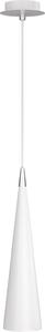 Lampadario A Sospensione Moderno Nevill Metallo Bianco 1 Luce Gu10 40W