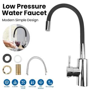 Rubinetto – Miscelatore monocomando – Tubo in silicone girevole a 360° – Standard DIN – Attacco da 0,95 cm