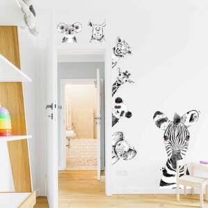 INSPIO-Adesivo in tessuto - Adesivi intorno alle porte e ai mobili - Animaletti in bianco e nero