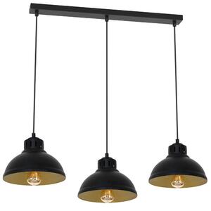 Lampada a sospensione a tripla striscia nera SVEN 9144 Luminex