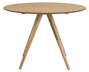 Tavolo da pranzo rotondo design in legno chiaro frassino D106 cm WALFORD