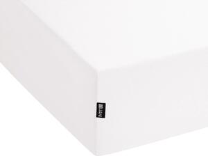 Lenzuolo con angoli cotone bianco 90 x 200 cm con bordi elastici modello classico a tinta unita camera da letto classica Beliani