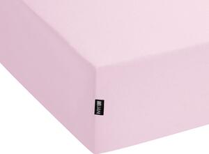 Lenzuolo con angoli cotone rosa pastello 90 x 200 cm con bordi elastici modello classico a tinta unita camera da letto classica Beliani