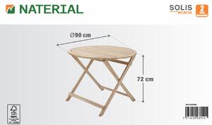 Tavolino da esterno Solis NATERIAL struttura e superficie in acacia marrone per 4 persone Ø 90 cm