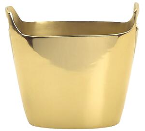 Secchiello per il ghiaccio in metallo dorato con manici Accessorio per la casa glamour moderno porta champagne Beliani