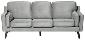 Divano colore grigio chiaro 3 Posti Velluto Gambe In Legno stile Classico e moderno soggiorno Beliani