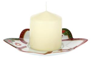 Candela con piattino Magico Natale