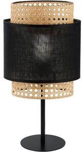 Lampada da tavolo BOHO 1xE27/15W/230V nera/rattan
