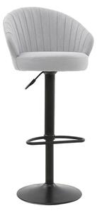 Sgabello da bar design tessuto grigio IZAAC
