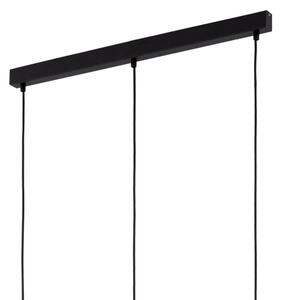 Lampadario LED a sospensione su cavo SEBO 3xE27/15W/230V nero/beige fumoso