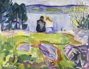 Munch, Edvard - Stampa artistica Springtime Lovers by the shore, (40 x 30 cm)