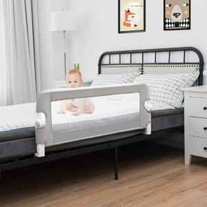 Costway Sponda per il letto 1 m pieghevole in spugna, Sbarra con fori, per letto queen e king size letto singolo letto matrimoniale, Grigio