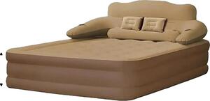 Materasso ad aria, superficie morbida, design per due persone, marrone