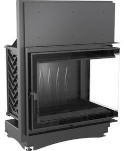 Caminetto a legna in ghisa AMELIA DECO destro 21 kW Ø 200